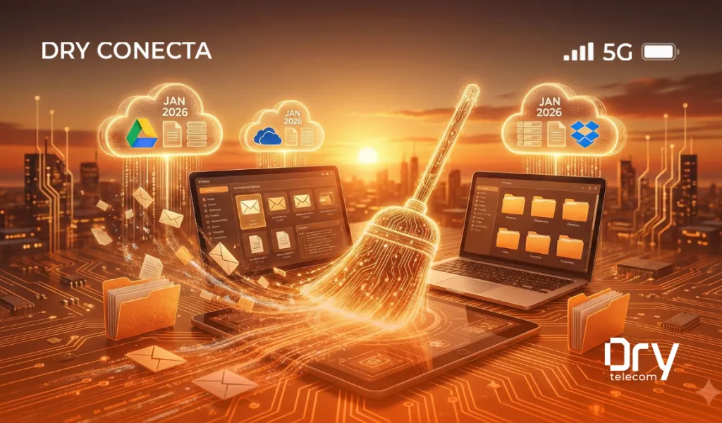 Limpeza Digital de Fim de Ano: Como Organizar E-mails e Arquivos na Nuvem para Começar 2026