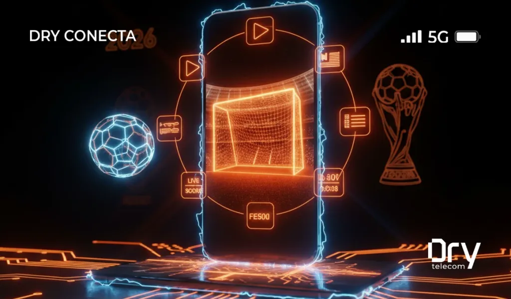 Apps Essenciais para Acompanhar a Copa 2026 no Celular com a Dry Telecom