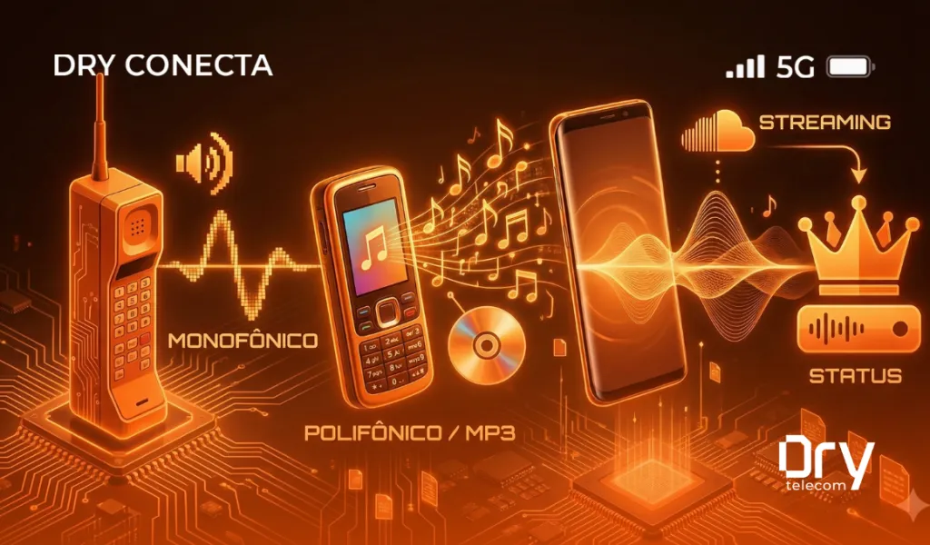 A Evolução dos Toques (Ringtones): Do Monofônico ao Streaming – Como o Som do Celular Virou Status